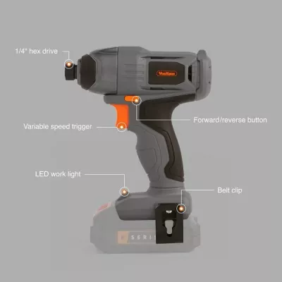 Vidhues goditës pa kabllo VONHAUS E-Series MPN 3500167, 18V 100Nm 1/4\", pa bateri/karikues, gri/zi