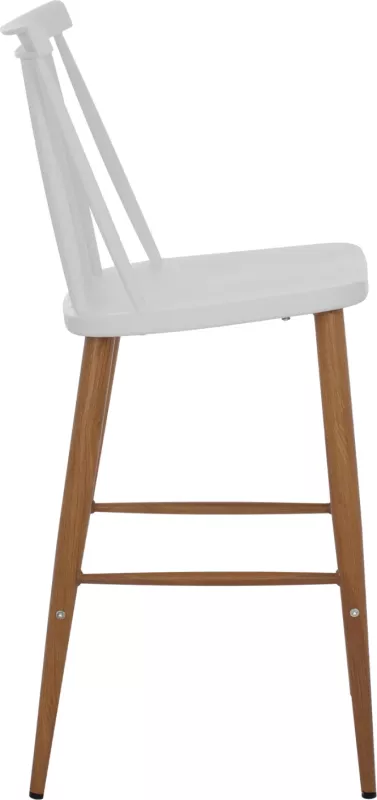Karrige për bar FH9300.01 e bardhë, lartësi mesatare, 43x45x97 cm, set prej 2 copë