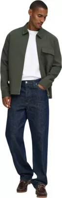 Jakne për meshkuj Only & Sons Onswill Reg 0292 Zip Overshirt Frml Noos 22038673, jeshile ulliri [Madhësia: M]