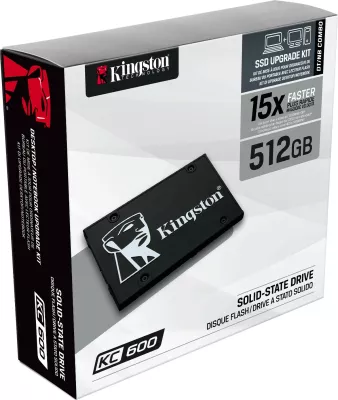 SSD Kingston KC600 512GB, 2.5", 550 MB/s