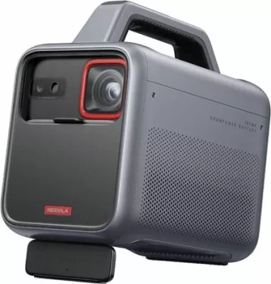 Projektor portativ Anker Nebula Mars 3 1080p, 1000 ANSI lumens, deri 200\", Android TV 11, bateri 185 Wh, altoparlant 40 W, gri/zi, set me telekomandë
