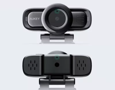 Webcam AUKEY PC-LM3 1080p Full HD me 2 mikrofona, e zezë