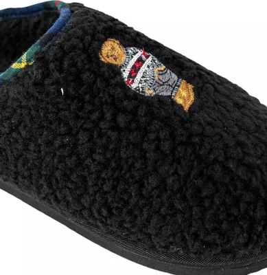 Papuqe për femra Ralph Lauren Charlotte Scuff Bear RF103286, të zeza [Madhësia: 39]