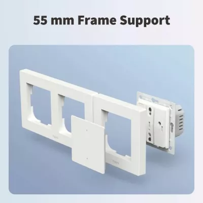Switch dritash smart AQARA H2 EU WS-K07D, 2 butona, 1 kanal, Matter over Thread/Zigbee, i bardhë, paketim 1 copë