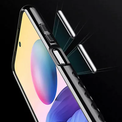 Mbështjellës Hurtel Thunder Case për Xiaomi Redmi Note 10 5G / Poco M3 Pro, i zi