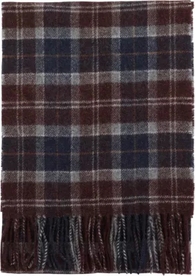 Shall për meshkuj Barbour Tartan Lambswool USC0001, kafe-blu