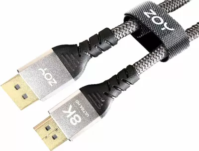 Kabllo DisplayPort ZOY ZCD3 3m DP 1.4 8K 60Hz 32.4Gb/s, gri