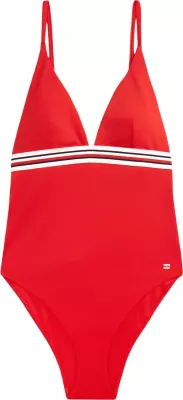 Bikine njëpjesëshe për femra Tommy Hilfiger Triangle RP OP UW0UW06357, e kuqe [Madhësia: S]