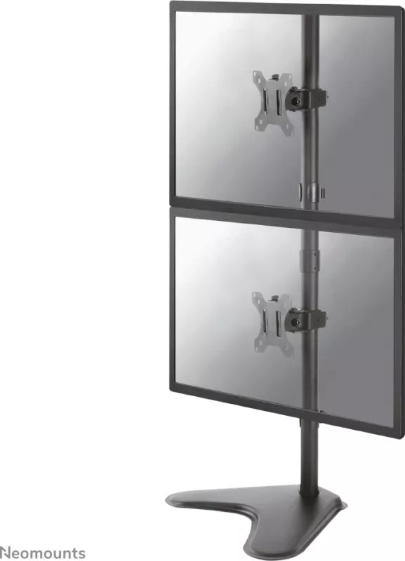 Mbajtëse monitori Neomounts FPMA-D550DDVBLACK, për 2 ekrane, 10-32 inç, rregullim lartësie, e zezë