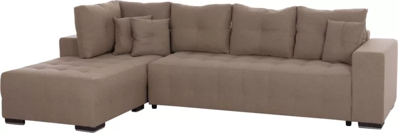 Kënd-sofë me shtrat dhe hapësirë për depo, ngjyrë bezhë, TRENDSTON FH3302.03L, 298x177x95cm