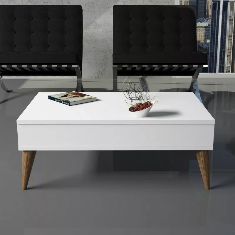 Set mobiljesh për dhomë dite, ngjyrë e bardhë, Hanah Home, Best