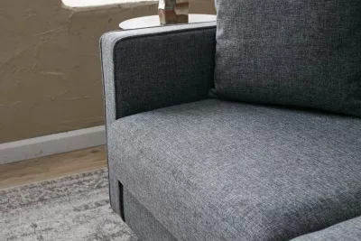 Divan dy ulës, ngjyrë gri, Eva, Atelier del Sofa