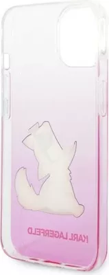 Mbështjellës Karl Lagerfeld Choupette Fun për iPhone 14 Plus 6.7", rozë
