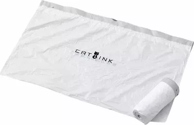Qese mbeturinash për kuti rëre mace Catlink Pro-X/Young, 13 L, 64×40 cm, 40 copë (2 rrotulla × 20), të bardha