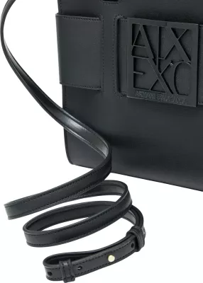 Çantë dore dhe crossbody për femra Armani Exchange 942690 0A874, e zezë