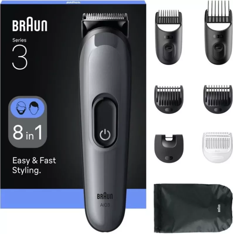 Makinë rroje Braun AIO3540 8-në-1, e zezë