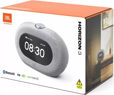 Altoparlant JBL Horizon 3, radio alarm me DAB+/FM, Bluetooth 5.3, USB-C, 2x5W, gri