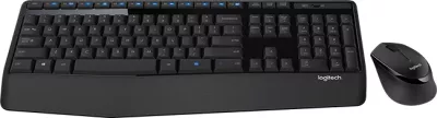 Tastierë + Maus pa kabllo Logitech MK345, nano receiver USB, 1000 DPI, gravurë Sllovene, e zezë, set
