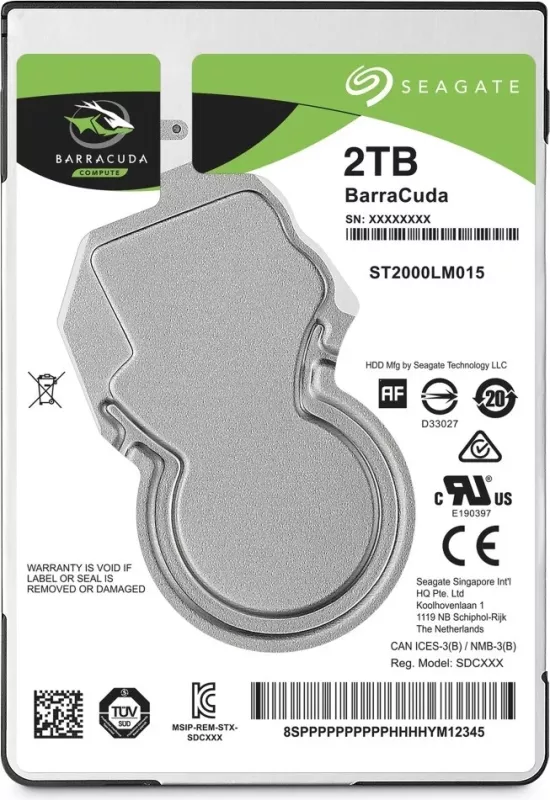Hard disk Seagate Barracuda 2TB 2.5" thumbnail 3