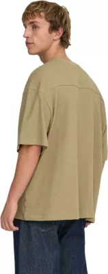 Maicë për meshkuj Only & Sons Onslenny Ovz Ss Strct Tee Noos 22036392, kafe [Madhësia: L]
