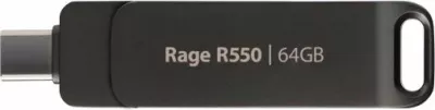 USB flash drive PATRIOT Rage R550 64GB 100MB/s USB 3.2 Gen 1 + USB-C, zi