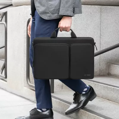 Çantë për laptop Tech-Protect Defender, 17", e zezë