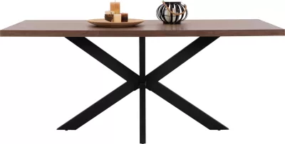 Tavolinë për ngrënie, stil rustik, MDF, ngjyrë arre, FH9311.02, 180x90x75 cm