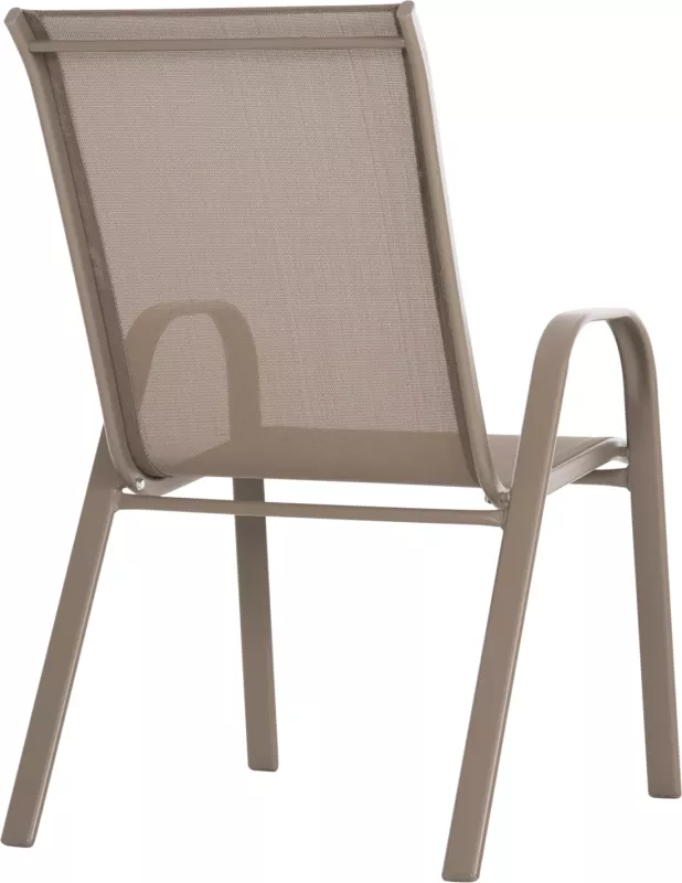 Karrige e jashtme LEON FH5000.04 kornizë metali ngjyrë shampanjë - tekstilene ngjyrë shampanjë 54x70x93H cm