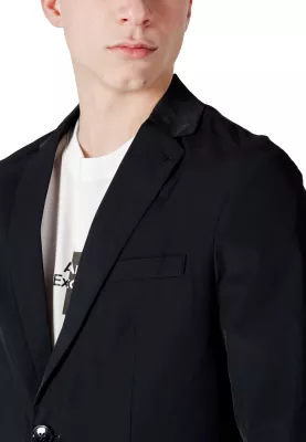 Blazer për meshkuj Armani Exchange 8NZG49 ZNYZZ, i zi [Madhësia: 44]