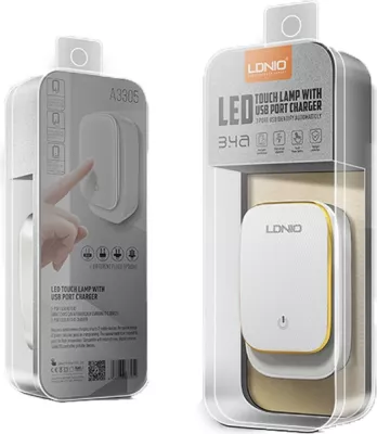 Karikues USB LDNIO A3305 3x USB 3.4A 17W me kabllo Lightning, i artë