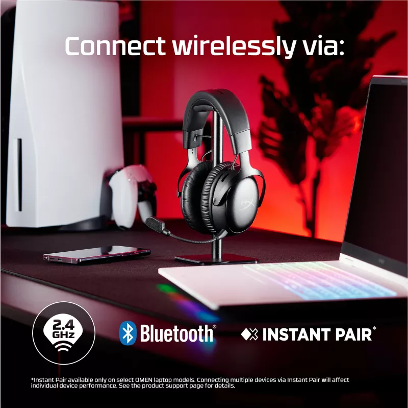 Kufje HyperX Cloud III S Wireless Gaming Headset, Bluetooth 5.3, 120h, të zeza thumbnail 6
