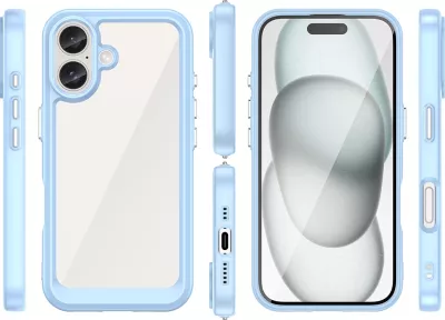 Mbështjellës Hurtel Outer Space Case për iPhone 16, TPU/PC, Kaltër