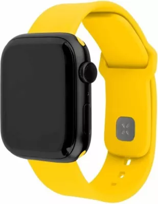 Rrip silikoni sportiv Fixed Silicone Sporty Strap Set për Apple Watch 38/40/41 mm, i verdhë, 1 copë