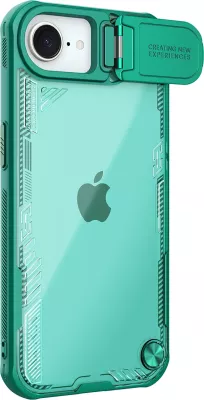 Mbështjellës Nillkin Iceblade Prop për iPhone 16e, me kapak kamere dhe stand, Gjelbër