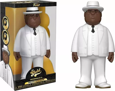 Figurinë koleksionuese Funko Vinyl Gold 12\" Biggie Smalls White Suit 30.5 cm, e bardhë
