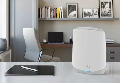 Sistem mesh NETGEAR Orbi RBK763S, Wi-Fi 6, Tri-band, 525 m², Bardhë