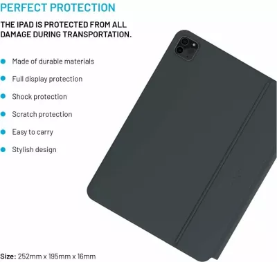 Mbështjellës me tastierë FIXED Typee për Apple iPad Pro 11\" M4 (2024), Bluetooth, me trackpad, USB-C, i zi