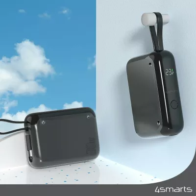 Powerbank 4smarts 540699, 10000 mAh, 30 W, gri