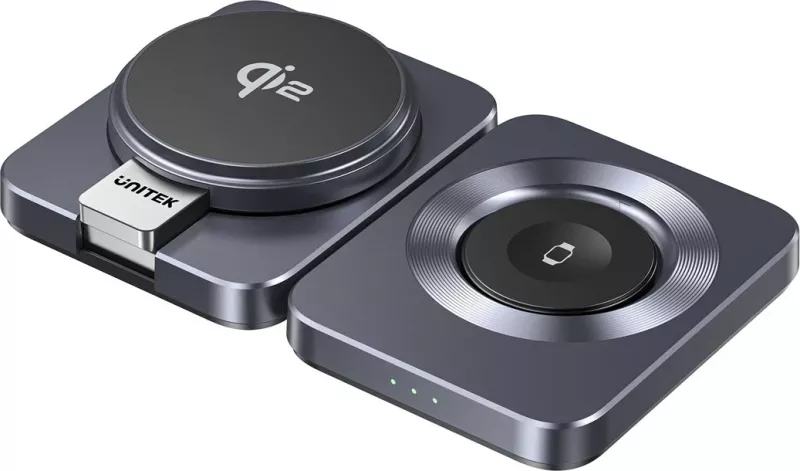 Karikues wireless UNITEK P1300AGY01 për celular, kufje, smartwatch, Gri