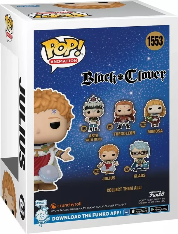Figurë koleksionuese Funko Pop Julius, Black Clover, Multikolor