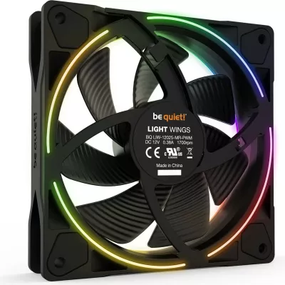 Ventilatorë kasë Be Quiet! LIGHT WINGS 120mm PWM ARGB, 3 copë, i zi