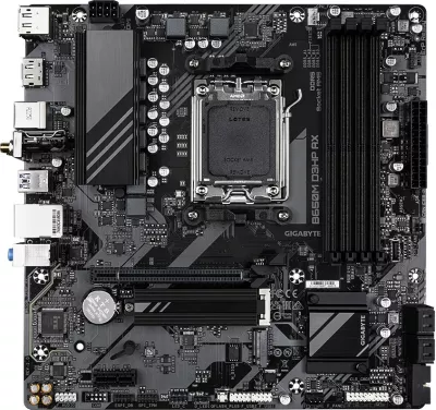 Pllakë amë Gigabyte B650M D3HP AX, Socket AM5, DDR5, WiFi 6E, 2.5GbE LAN