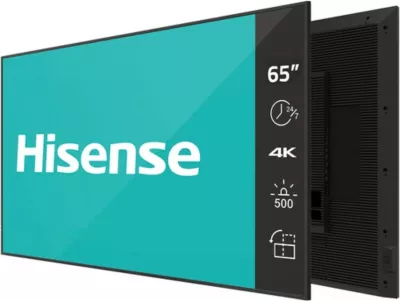 Ekran i madh Hisense 65 inç, 4K UHD, IPS, Digital Signage, 24/7