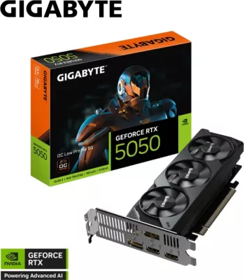 Kartë grafike GIGABYTE GeForce RTX 5050 OC Low Profile 8GB GDDR6 PCIe 5.0 (GV-N5050OC-8GL)