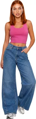 Crop top për femra I am BASIC 1947, rozë [Madhësia: M]
