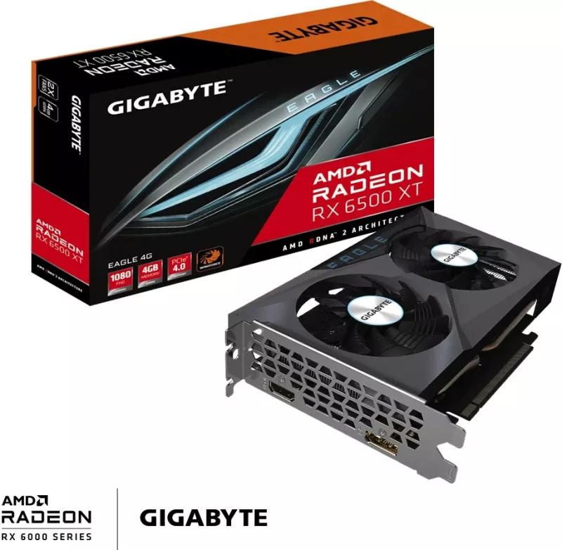 Kartelë grafike Gigabyte Radeon RX 6500 XT, 4 GB GDDR6, Gri