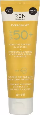 Krem dielli për fytyrë REN Evercalm Sensitive Support Sunscreen SPF50+ për femra, 50ml