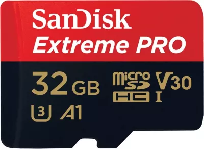 Kartë kujtese SanDisk Extreme Pro, 32 GB MicroSDHC Class 10 UHS-I, e kuqe