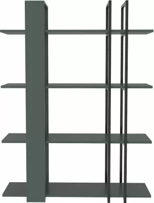 Raft librash Skye Decor, ngjyrë e gjelbër dhe e zezë