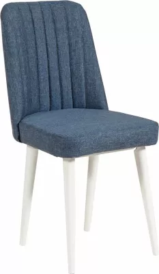 Set tavoline me karrige për ngrënie, e zgjatshme, 4 pjesë, Skye Decor, Vina 1048, ngjyrë bardhë dhe kaltër e errët